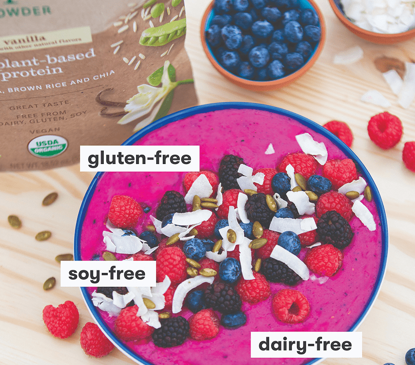 organic smoothie bowl.