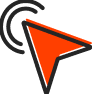 An orange cursor
