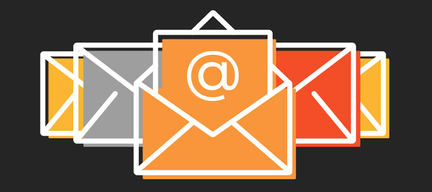 Series of email icons